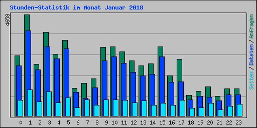 Stunden-Statistik im Monat Januar 2018